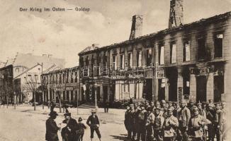 Goldap, war damaged buildings