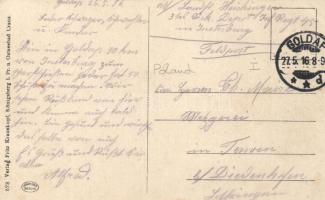 Goldap, war damaged buildings