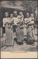 Colombo women and babies, folklore (gluemark)