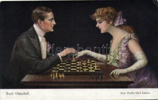 'Eine Partie für's Leben' Couple playing chess s: Raub Gnischaf (EK)