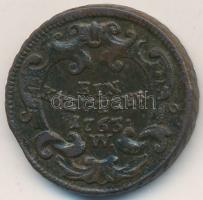 Ausztria/lengyel verdejel 1763W 1Kr "I. Ferenc" T:2- ph Austria/Polish mintmark 1763W 1 Kreuzer "Franz I" C:VF edge error