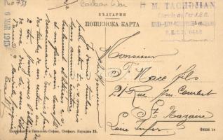 Bulgarian military commander Dimitar Madzharov in front of remains of Bulgarians after the battle of...