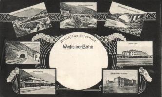 Bohinjska Zeleznica, Wocheiner Bahn / railroad stations Gorizia / Görz, Jesenica / Assling, Triest-St. Andrea; Art Nouveau