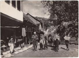 cca 1900-1910 Életkép, városkép Szarajevóból, Kerny István hagyatékából, feliratozva, alján kis szakadás, 17x23 cm