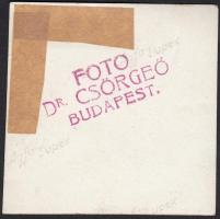 cca 1930-1940 Dr. Csörgeő Tibor (1869-1968): Pezsgőfürdő, pecséttel jelzett vintage fotó, sarkán tör...