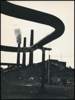 cca 1950-1960 Hegedűs Márton: Erőmű, feliratozott vintage fotó, 24x18 cm