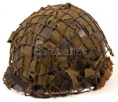 Osztrék katonai sisak álcahálóval / Austrian military helmet with camouflage