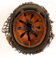 Osztrék katonai sisak álcahálóval / Austrian military helmet with camouflage