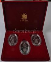 Zambia 2000. 1000Kw CuNi "Nagy Felfedezések" sorozat 2x3 darab érme dísztokban T:PP Zambia 2000. 1000 Kwacha CuNi "1000 Years of Exploration" set with 6 different coins in case C:PP