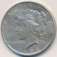 Amerikai Egyesült Államok 1924. 1$ Ag "Peace Dollar" T:2
USA 1924. Peace Dollar Ag C:XF