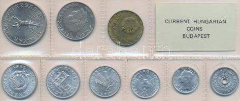 1980. 2f-10Ft 9db klf érmés forgalmi sor fóliatokban T:1