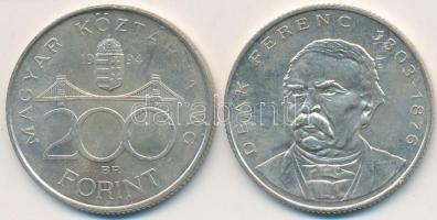 1994. 200Ft Ag "Deák" (2x) T:2 Adamo F13.1