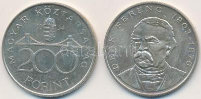 1994. 200Ft Ag "Deák" (2x) T:2 Adamo F13.1