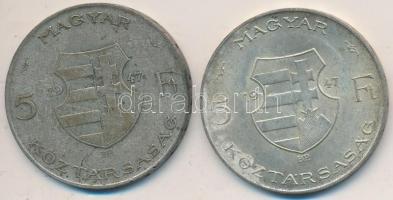 1947. 5Ft Ag "Kossuth" (2x) T:2-,3
Adamo F8.1