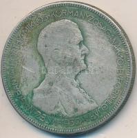 1930. 5P Ag "Horthy-jobbra" T:3 patina Adamo P8