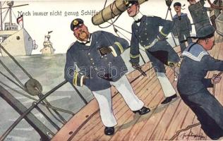 'Noch immer nicht genug Schiffe' K.u.K. navy humour B.K.W.I. 335-2. s: Schönpflug