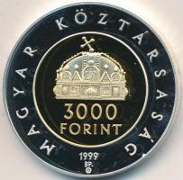 1999. 3000Ft Ag "Államalapítás 1000. évfordulója" T:PP enyhe felületi karc