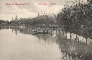Nagymágócs, Park, Halas tó, csónak (EK)