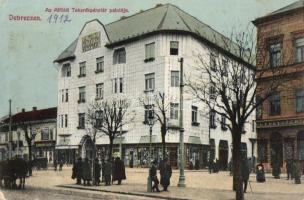 Debrecen, Alföldi Takarékpénztár palotája, gyógyszertár, Blumenstein Vilmos üzlete (ázott / wet damage)