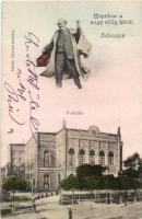 Debrecen 'Röptiben a nagy világ körül' színház, kollázs / collage (fa)