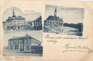 Kolozsvár, Babos palota, Szent Mihály templom, Süketnémák intézete / palace, church, deaf-mute institute