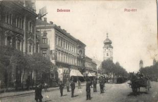 Debrecen, Piac utca, Biztosító Társaság, templom, Hegedűs és Sándor kiadása