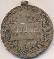 1898. "Jubileumi Emlékérem Fegyveres Erő Számára / Signum memoriae (AVSTR)" Br érem mellsz...