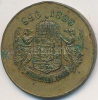 1896. "Magyarország ezer éves fennállásának emlékére / Millenniumi emlék" Br emlékérem (27mm) T:2