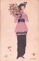 Lady with flowers, B.K.W.I. 641-1 s: Mela Koehler (EK)