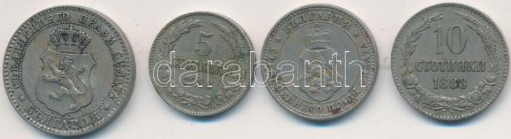 Bulgária 1888. 5S + 10S + 20S + 1913. 10S T:2 Bulgaria 1888. 5 Stotinki + 10 Stotinki + 20 Stotinki + 1913. 10 Stotinki C:XF