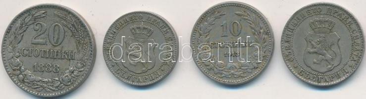 Bulgária 1888. 5S + 10S + 20S + 1913. 10S T:2
Bulgaria 1888. 5 Stotinki + 10 Stotinki + 20 Stotinki ...