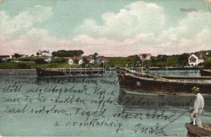 Révfülöp, tó, csónakok, horgász (EB)