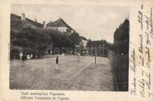 Fogaras, Tiszti teniszpálya / officer's tennis court (kis szakadás / small tear)
