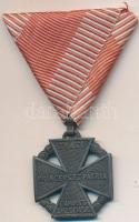 1916. "Károly-Csapatkereszt" cink kitüntetés mellszalaggal T:2  Hungary 1916. "Karl Troop Cross" zinc decoration with ribbon C:XF