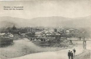 Munkács, híd 'Reklám' kiadása / bridge (Rb)