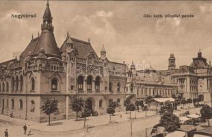 Nagyvárad, Görög katolikus püspöki palota, Takarékpénztár, piac / bishop's palace, bank, market (vágott / cut)