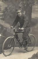 Man on bicycle photo