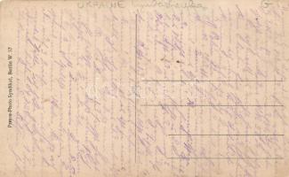 Liubashivka, Ljubasevka, Ljubaschewo; Markt / market place, war damage