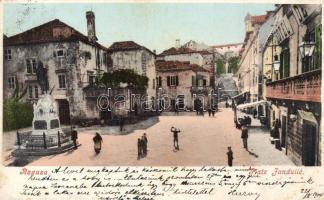Dubrovnik, Ragusa; Platz Jandulic / square, monument