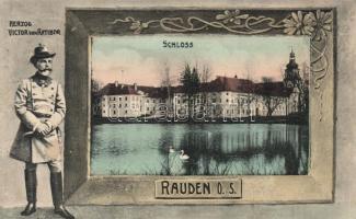 Rudy, Rauden; Schloss / castle, Herzog Victor von Ratibor