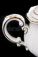 Komplett, hibátlan hat személyes Zsolnay porcelán teáskészlet aranyozott mintával / Complete Zsolnay...