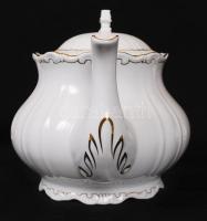 Komplett, hibátlan hat személyes Zsolnay porcelán teáskészlet aranyozott mintával / Complete Zsolnay...