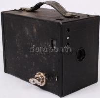 1937-1938 Eastman Kodak Popular Brownie rollfilmes boxkamera bőr tokkal / Box camera in leather case