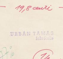 cca 1970 Urbán Tamás: Hanság, ha megtelik sárral a csizma, pecséttel jelzett, feliratozott vintage f...