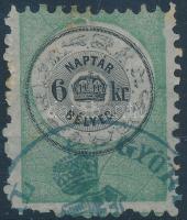 1870 6kr Naptárbélyeg, hártyapapír