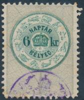 1898 6kr Naptárbélyeg