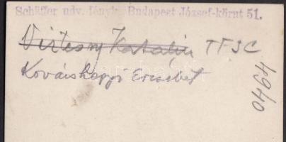 cca 1930-1940 Schäffer udv. fényképész: Kovácshegyi Erzsébet TFSC  magasugró versenyen, pecséttel je...