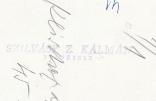 cca 1970-1980 Szilvásy Z. Kálmán: Evezősök edzése a Dunán, 16x15 cm