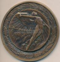 ~1950. "Komló Építéséért Emlékérem" Br emlékérem (32mm) + DN Azonosítatlan, Ikaroszt ábrázoló Br egyoldalas emlékérem dísztokban (68mm) T:2