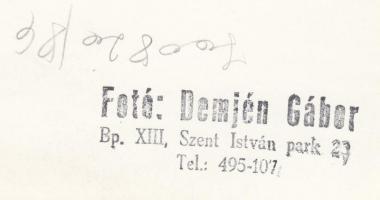 1970 Demjén Gábor: Réti Pál fotókiállítást nyit meg, pecséttel jelzett vintage fotó, 12x18 cm